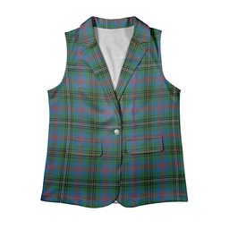 ScotsTee Shop Scottish Wood Ancient Clan Women's Tartan Sleeveless Blazer Suit Vest