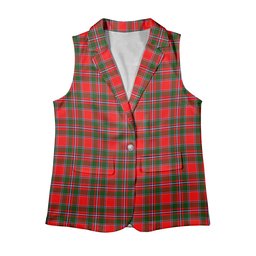 ScotsTee Shop Scottish Spence Modern Women's Tartan Sleeveless Blazer Suit Vest