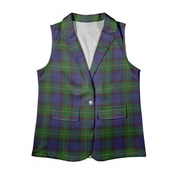 ScotsTee Shop Scottish Sinclair Brown Women's Tartan Sleeveless Blazer Suit Vest