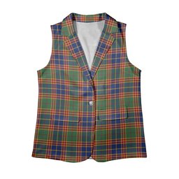 ScotsTee Shop Scottish Stevenson Old Modern Women's Tartan Sleeveless Blazer Suit Vest