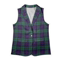 ScotsTee Shop Scottish MacTaggart Johnstons Women's Tartan Sleeveless Blazer Suit Vest