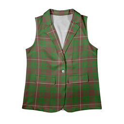 ScotsTee Shop Scottish MacKinnon Hunting Modern Women's Tartan Sleeveless Blazer Suit Vest