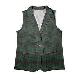 ScotsTee Shop Scottish MacGillivray Hunting Modern Women's Tartan Sleeveless Blazer Suit Vest