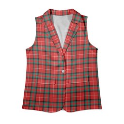 ScotsTee Shop Scottish Stewart Stuart of Bute Women's Tartan Sleeveless Blazer Suit Vest