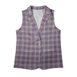ScotsTee Shop Scottish Harris Lilac Women's Tartan Sleeveless Blazer Suit Vest