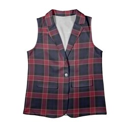 ScotsTee Shop Scottish Graham of Menteith Red Modern Women's Tartan Sleeveless Blazer Suit Vest