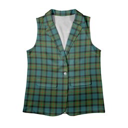 ScotsTee Shop Scottish Gunn  Ancient Clan Women's Tartan Sleeveless Blazer Suit Vest