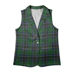 ScotsTee Shop Scottish MacAlpine 1906 Women's Tartan Sleeveless Blazer Suit Vest