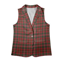 ScotsTee Shop Scottish MacKinnon 1845 Women's Tartan Sleeveless Blazer Suit Vest