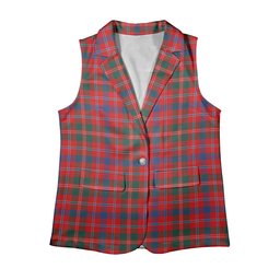 ScotsTee Shop Scottish McDonald of Glenaladale Modern Women's Tartan Sleeveless Blazer Suit Vest