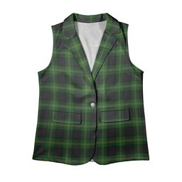 ScotsTee Shop Scottish Perry Hunting Green Women's Tartan Sleeveless Blazer Suit Vest