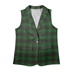 ScotsTee Shop Scottish MacAuley of Lewis Women's Tartan Sleeveless Blazer Suit Vest