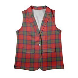 ScotsTee Shop Scottish MacPherson of Cluny Modern Women's Tartan Sleeveless Blazer Suit Vest