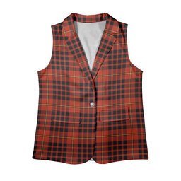 ScotsTee Shop Scottish McDonald of Ardnamurchan Ancient Women's Tartan Sleeveless Blazer Suit Vest