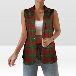 ScotsTee Shop Scottish McAulay Women's Tartan Sleeveless Blazer Suit Vest