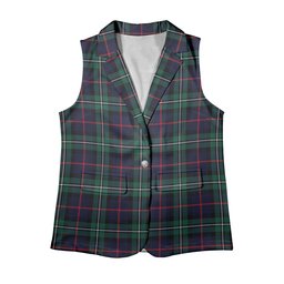 ScotsTee Shop Scottish MacPhail Hunting Modern Women's Tartan Sleeveless Blazer Suit Vest