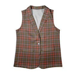 ScotsTee Shop Scottish McIntosh Hunting Weathered Women's Tartan Sleeveless Blazer Suit Vest