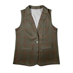 ScotsTee Shop Scottish Gray Women's Tartan Sleeveless Blazer Suit Vest