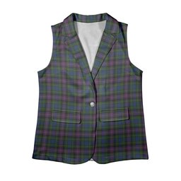 ScotsTee Shop Scottish Rankin Women's Tartan Sleeveless Blazer Suit Vest