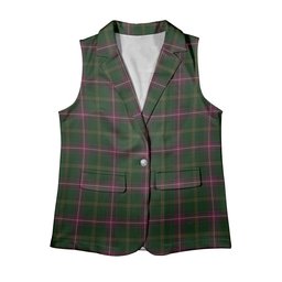 ScotsTee Shop Scottish Hall from Springbrook and Newtown Women's Tartan Sleeveless Blazer Suit Vest