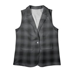 ScotsTee Shop Scottish Stewart Mourning Originaux Ancient Clan Women's Tartan Sleeveless Blazer Suit Vest
