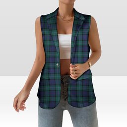 ScotsTee Shop Scottish Thompson Modern Women's Tartan Sleeveless Blazer Suit Vest