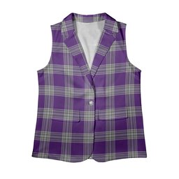 ScotsTee Shop Scottish Menzies Mauve and White Women's Tartan Sleeveless Blazer Suit Vest