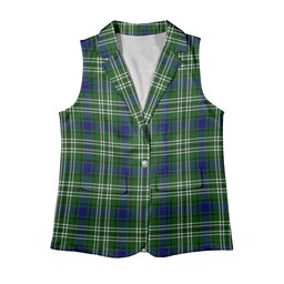 ScotsTee Shop Scottish Learmonth Women's Tartan Sleeveless Blazer Suit Vest
