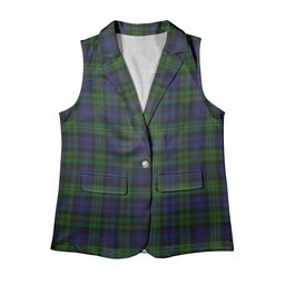 ScotsTee Shop Scottish MacEwen Clans Originaux Women's Tartan Sleeveless Blazer Suit Vest