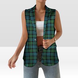 ScotsTee Shop Scottish MacEwan Ancient Women's Tartan Sleeveless Blazer Suit Vest