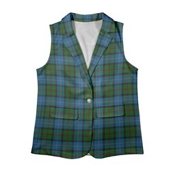 ScotsTee Shop Scottish MacLeod of Assynt Women's Tartan Sleeveless Blazer Suit Vest