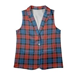 ScotsTee Shop Scottish Graham of Menteith Red Ancient Women's Tartan Sleeveless Blazer Suit Vest