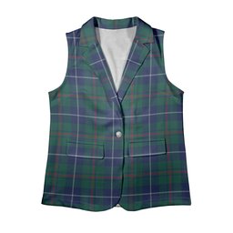 ScotsTee Shop Scottish Irvine of Bonshaw Tower Modern Women's Tartan Sleeveless Blazer Suit Vest
