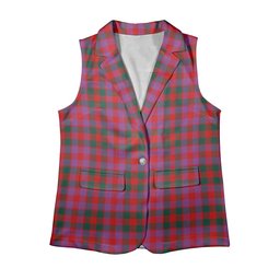 ScotsTee Shop Scottish MacGowan Portrait Modern Women's Tartan Sleeveless Blazer Suit Vest