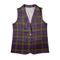 ScotsTee Shop Scottish MacDonnell of Glengarry Modern Women's Tartan Sleeveless Blazer Suit Vest