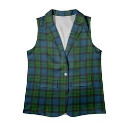 ScotsTee Shop Scottish MacKay Modern Women's Tartan Sleeveless Blazer Suit Vest