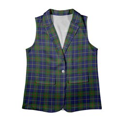 ScotsTee Shop Scottish McLeod of Harris Modern Women's Tartan Sleeveless Blazer Suit Vest