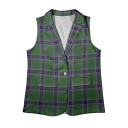 ScotsTee Shop Scottish Sinclair Green Women's Tartan Sleeveless Blazer Suit Vest