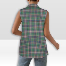 ScotsTee Shop Scottish McFarland Hunting Ancient Women's Tartan Sleeveless Blazer Suit Vest
