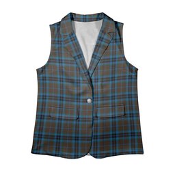 ScotsTee Shop Scottish MacTavish Hunting Modern Women's Tartan Sleeveless Blazer Suit Vest