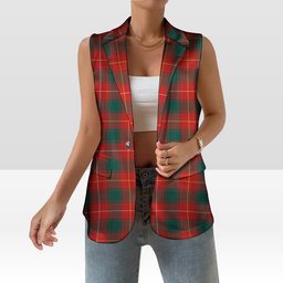 ScotsTee Shop Scottish MacFie Modern Women's Tartan Sleeveless Blazer Suit Vest