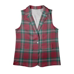 ScotsTee Shop Scottish MacLaine of Loch Buie Modern Women's Tartan Sleeveless Blazer Suit Vest