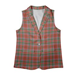 ScotsTee Shop Scottish MacDonald of Lochmaddy Ancient Women's Tartan Sleeveless Blazer Suit Vest