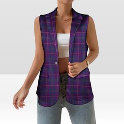 ScotsTee Shop Scottish Pride of Glencoe Women's Tartan Sleeveless Blazer Suit Vest