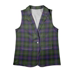 ScotsTee Shop Scottish Malcolm 1840 Women's Tartan Sleeveless Blazer Suit Vest