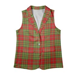 ScotsTee Shop Scottish Leask Modern Women's Tartan Sleeveless Blazer Suit Vest