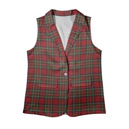 ScotsTee Shop Scottish Stewart Royal Women's Tartan Sleeveless Blazer Suit Vest