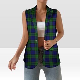 ScotsTee Shop Scottish Wartley Hunting Women's Tartan Sleeveless Blazer Suit Vest