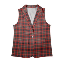 ScotsTee Shop Scottish Innes Red Modern Women's Tartan Sleeveless Blazer Suit Vest