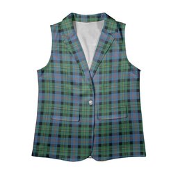 ScotsTee Shop Scottish Malcolm Ancient Women's Tartan Sleeveless Blazer Suit Vest